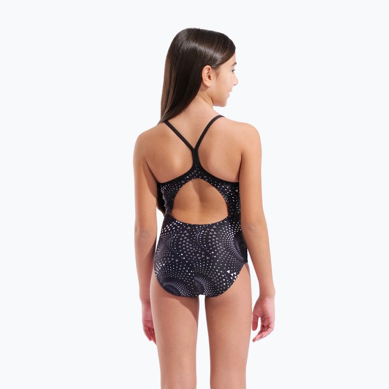 Costum de baie întreg pentru copii arena Fireflow Lightdrop Back black/team black 7