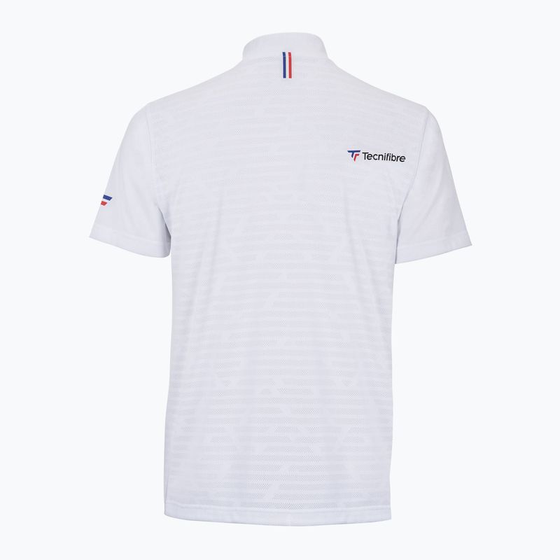 Tricou de tenis pentru bărbați Tecnifibre Polo alb 22F3VE F3 2