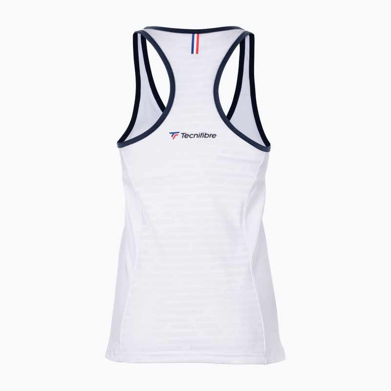 Tricou de tenis pentru femei Tecnifibre Tank alb 22LAF3 F3 2