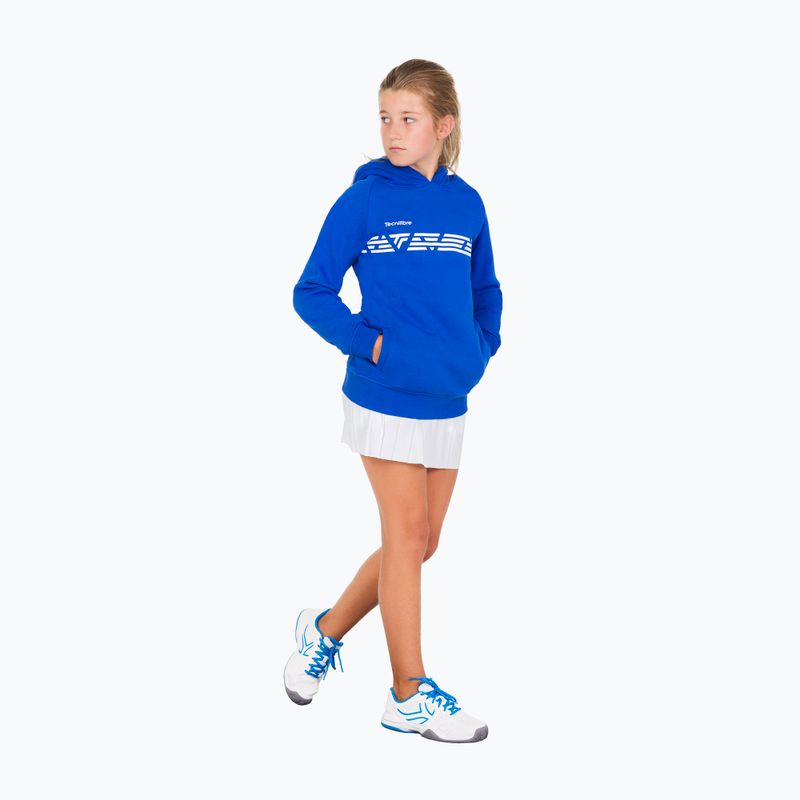 Pulover de tenis pentru copii Tecnifibre Fleece Hoodie albastru 21LAHORO0B 8
