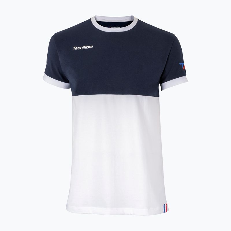 Tricou de tenis Tecnifibre F1 Stretch pentru bărbați albastru marin și alb 22F1ST