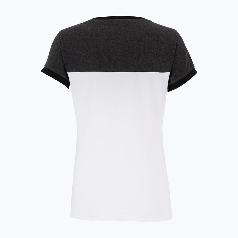 Tricou de tenis pentru femei Tecnifibre Stretch alb și negru 22LAF1 F1 2