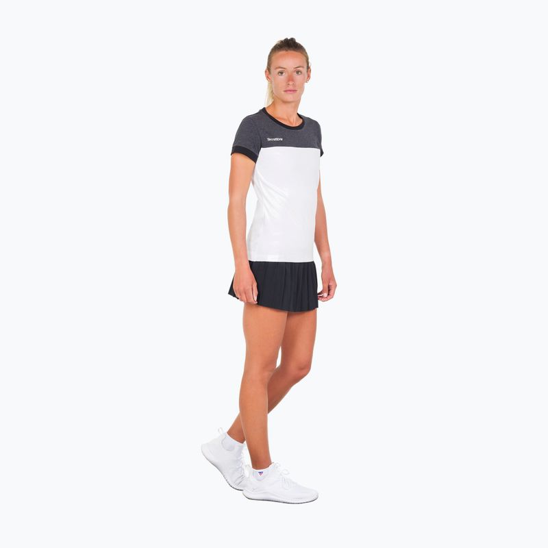Tricou de tenis pentru femei Tecnifibre Stretch alb și negru 22LAF1 F1 3