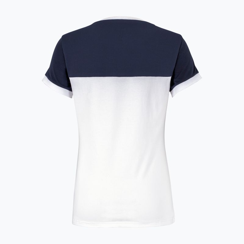 Tricou de tenis pentru femei Tecnifibre Stretch alb și albastru 22LAF1 F1 2