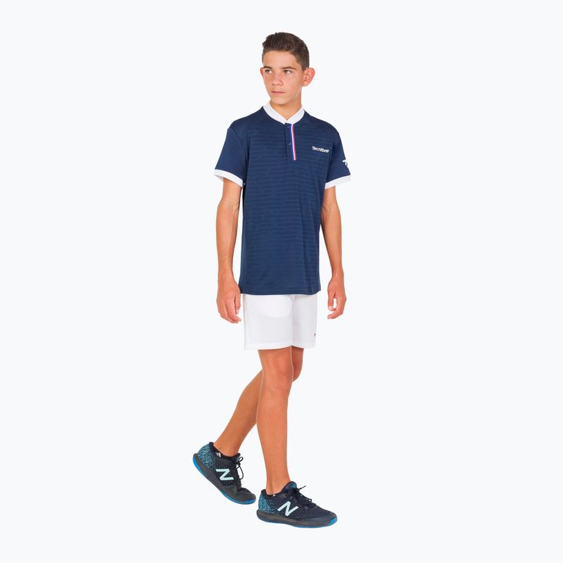 Tricou de tenis pentru copii Tecnifibre Polo albastru 22F3PO F3 6