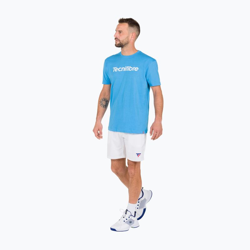 Tricou de tenis pentru bărbați Tecnifibre Team Cotton Tee azur