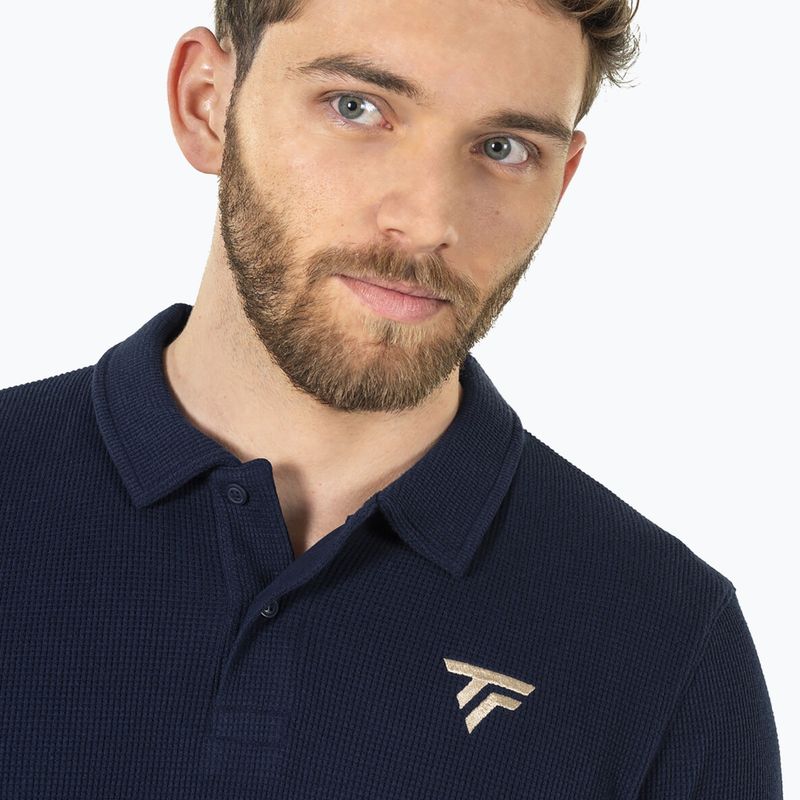 Tricou polo pentru bărbați Tecnifibre Waffle marine 4