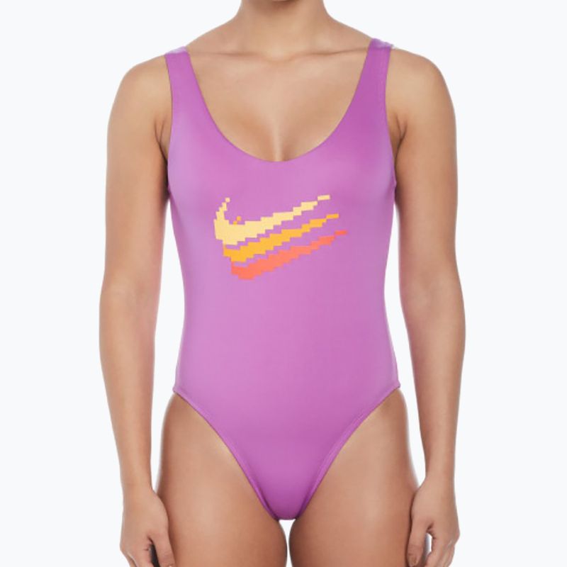 Costum de baie o piesă pentru femei Nike Multi Logo U-Back fuchsia dream 4