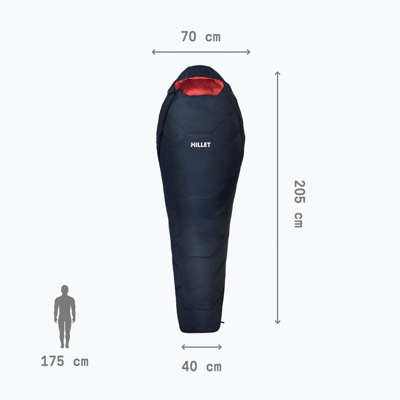 Sac de dormit pentru femei  Millet Baikal 750 drept saphir 4