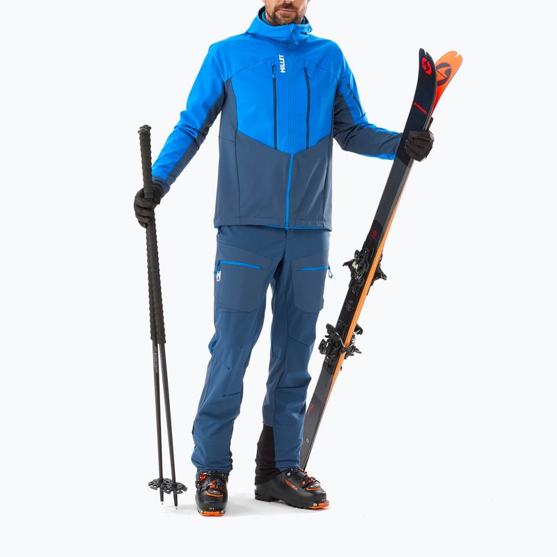 Pantaloni de schi de tură pentru bărbați Millet M White Shield navy blue 2