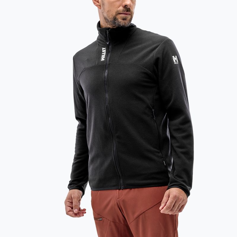 Bluză fleece pentru bărbați Millet Ubic Lightgrid black 4
