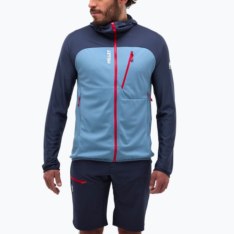 Hanorac de trekking pentru bărbaț Millet Lokka Hoodie III coronet blue/saphir