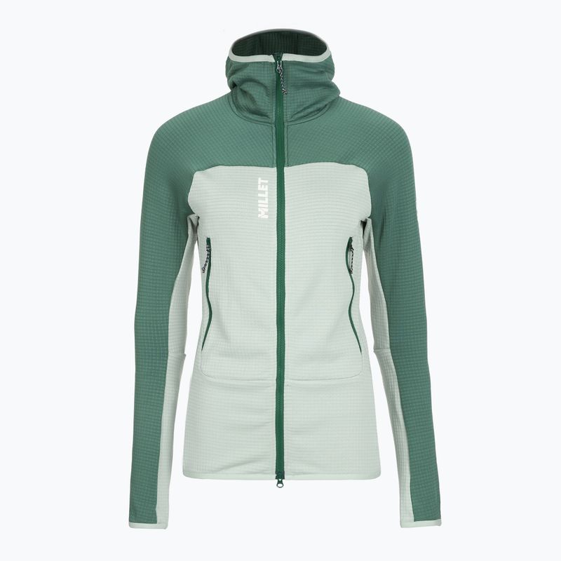 Hanorac pentru femei Millet Fusion Grid Hoodie seaweed/bottle