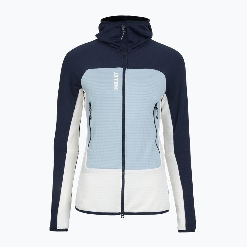 Hanorac pentru femei Millet Fusion Grid Hoodie foggy dew/saphir
