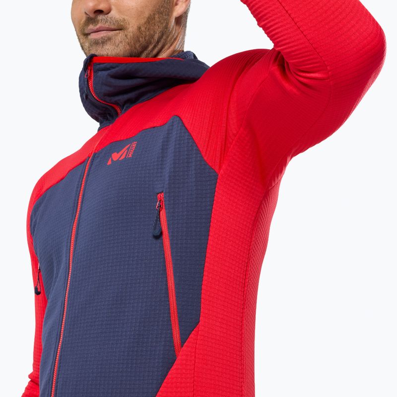 Bluză pentru bărbați Millet Fusion Grid Hoodie red 4