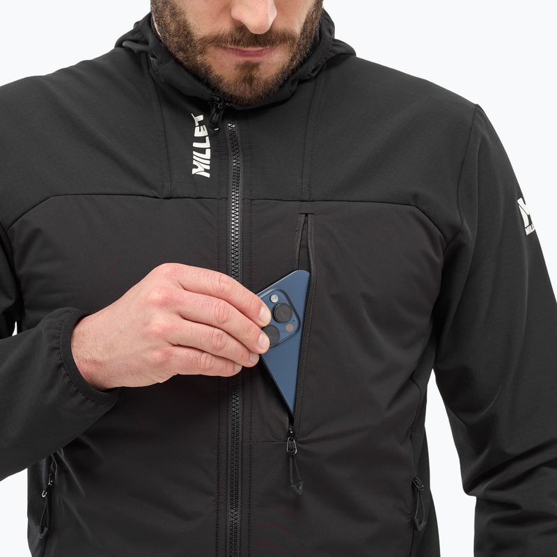 Geacă hibrid pentru bărbați Millet Seneca Hybrid Hoodie Softshell black 4