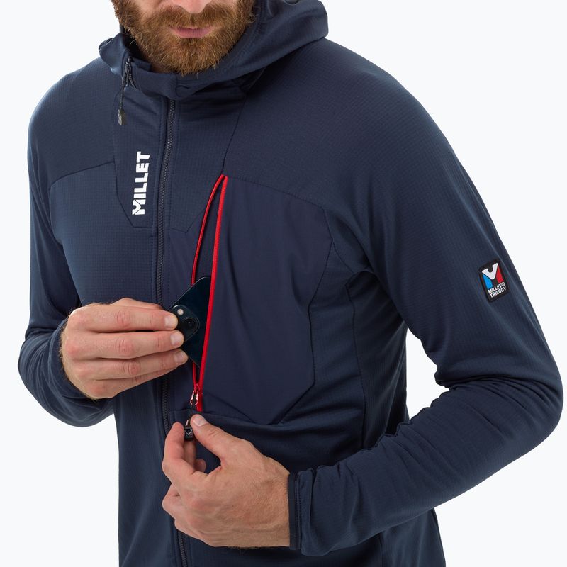 Bluză fleece pentru bărbați Millet Trilogy Icon Lightgrid Hoodie saphir 4