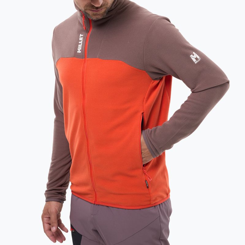 Bluză fleece pentru bărbați Millet Ubic Lightgrid pepper/paprika 4