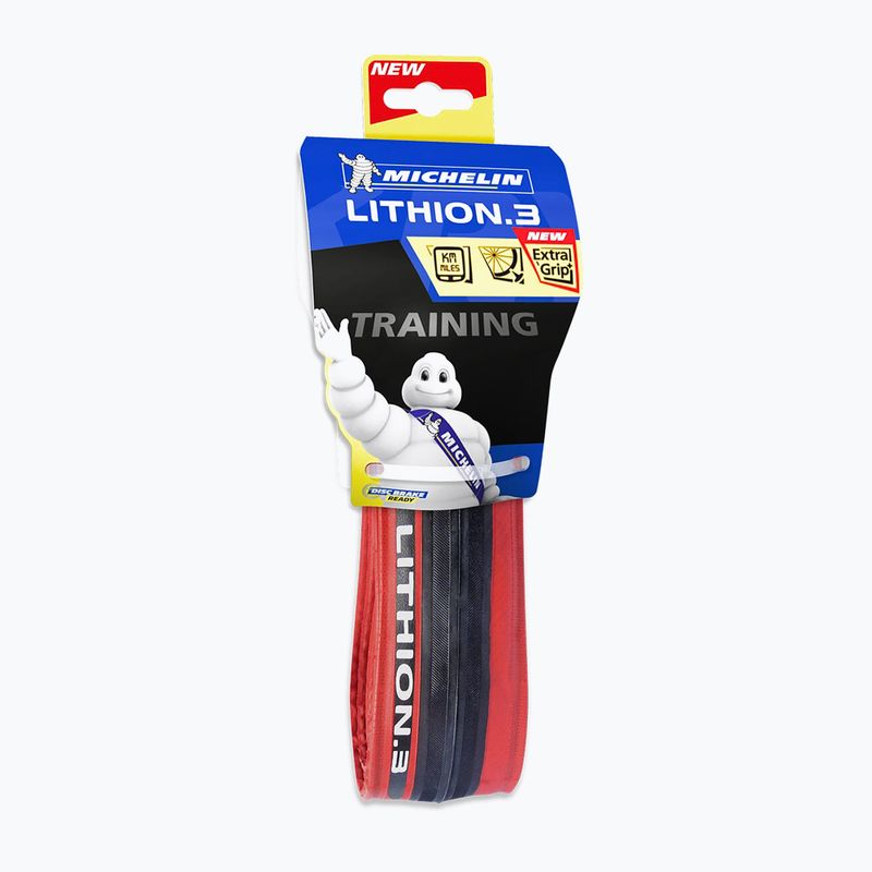 Anvelopă de bicicletă Michelin Lithion3 Ts Kevlar Performance Line roșie 432310 3