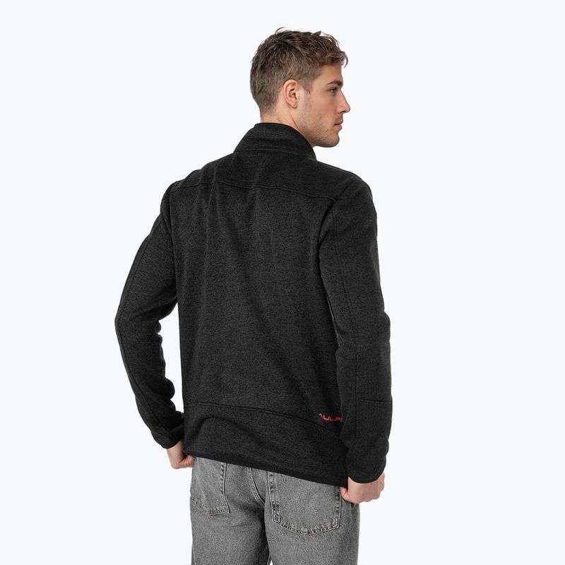 Bluză fleece pentru bărbați Aulp Navoy Melanged Knit black 2