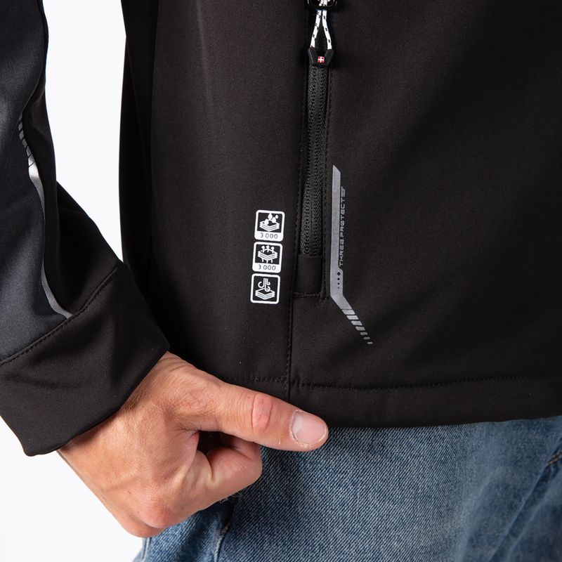 Geacă softshell pentru bărbați Aulp Tiago anthracite melange 4