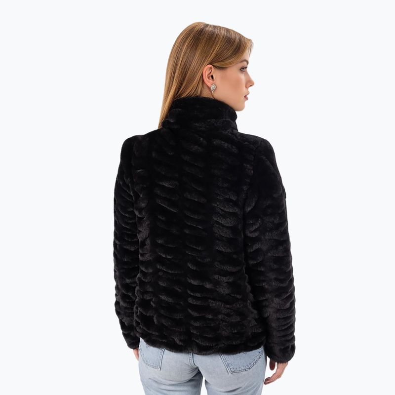 Geacă de iarnă pentru femei Aulp Candy Faux Fur black 2