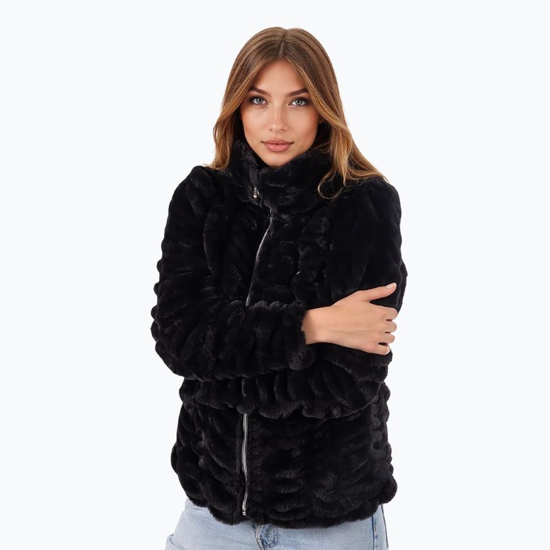 Geacă de iarnă pentru femei Aulp Candy Faux Fur black 3