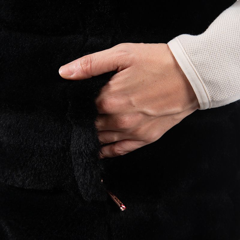 Vestă pentru femei Aulp Carra Faux Fur black 4