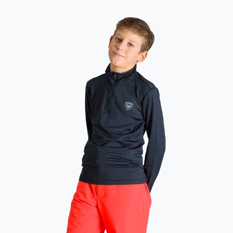 Rossignol Boy 1/2 Zip Warm Stretch pentru copii de schi pentru copii bluză de schi negru