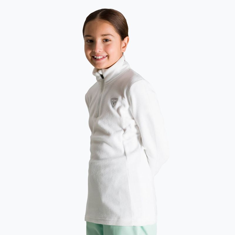 Rossignol Girl Fleece pentru copii de schi pulover de schi pentru copii alb 3