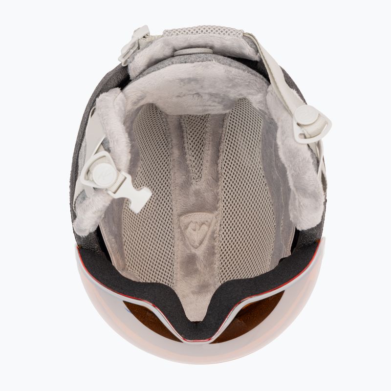 Cască de schi pentru femei Rossignol Fit Visor Impacts white/orange/silver 7