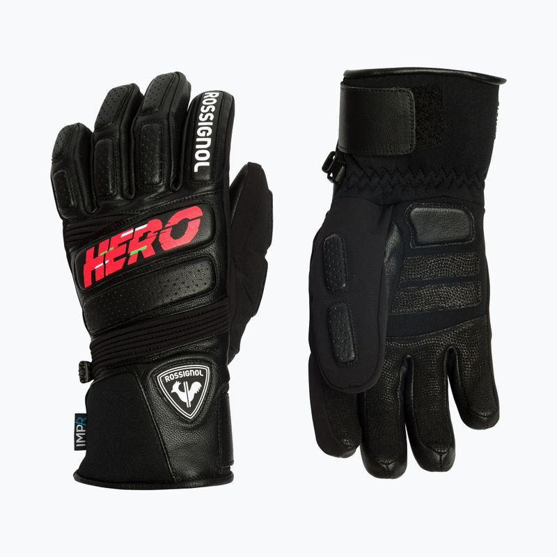 Mănuși de schi pentru bărbați Rossignol Wc Expert Lth Impr G black 8