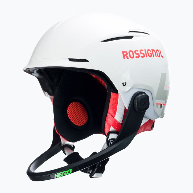 Cască de schi Rossignol Hero Slalom Impacts + Chinguard alb 6