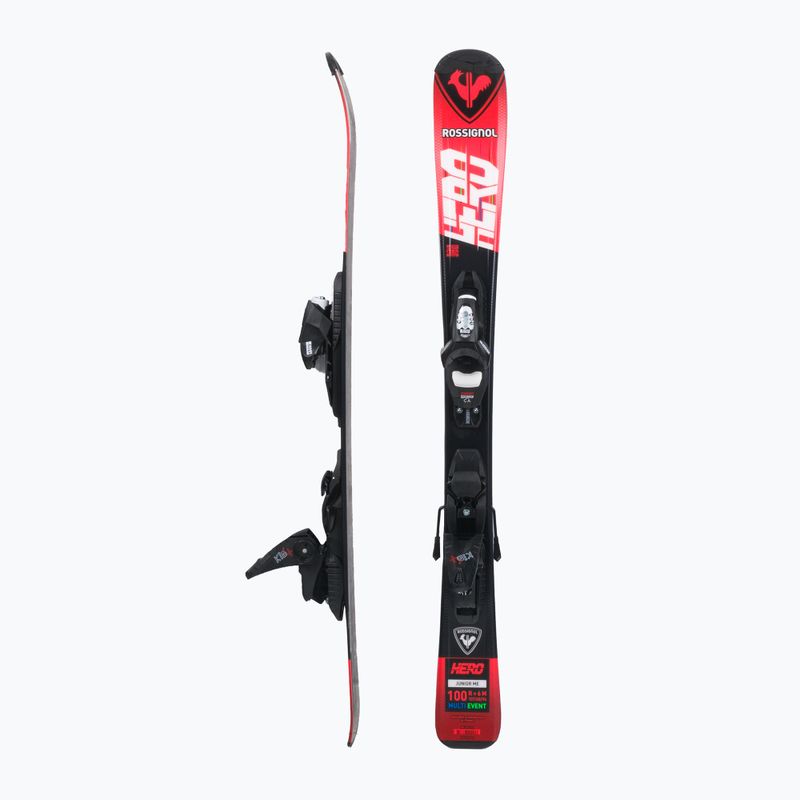 Schiuri de coborâre pentru copii Rossignol Hero 100-140 + Kid4 red 2