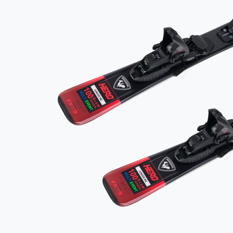 Schiuri de coborâre pentru copii Rossignol Hero 100-140 + Kid4 red 9