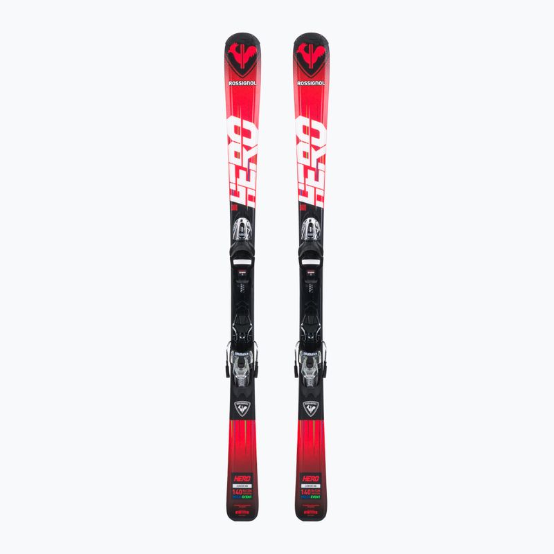 Schiuri de coborâre pentru copii Rossignol Hero 130-150 + XP7 red