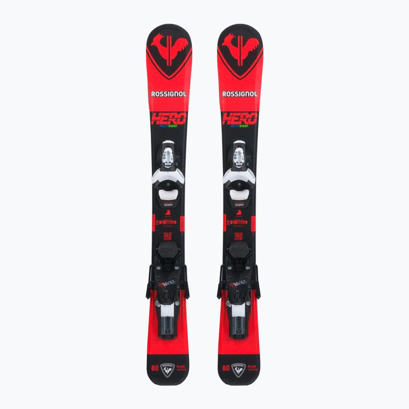 Schiuri de coborâre pentru copii Rossignol Hero Pro + Team 4 GW Black Bulk red