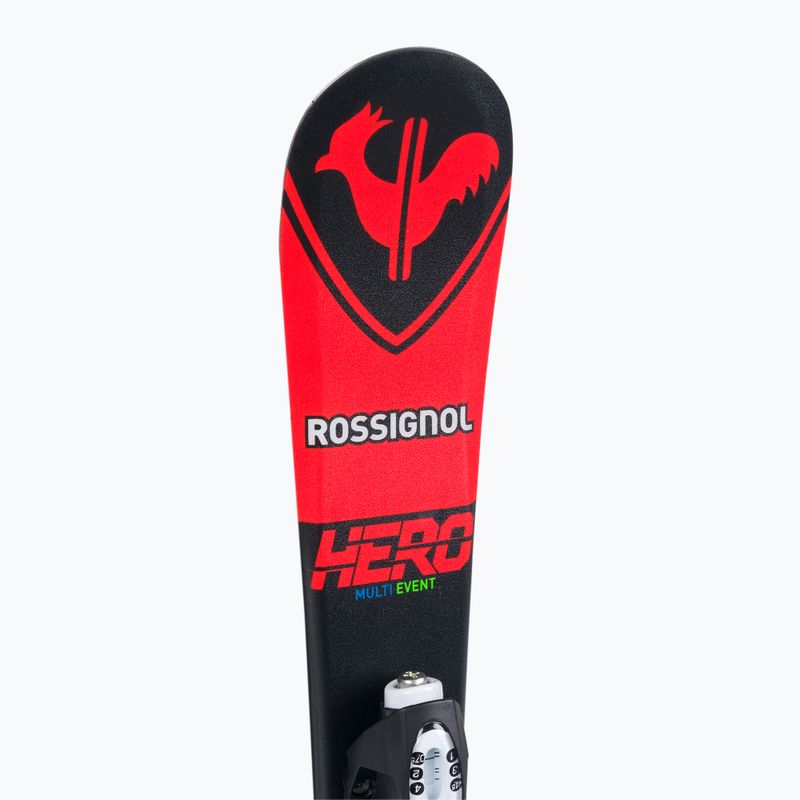 Schiuri de coborâre pentru copii Rossignol Hero Pro + Team 4 GW Black Bulk red 8