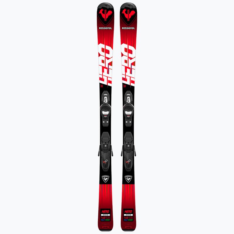 Schiuri de coborâre pentru copii Rossignol Hero 100-140 + Kid4 red 10