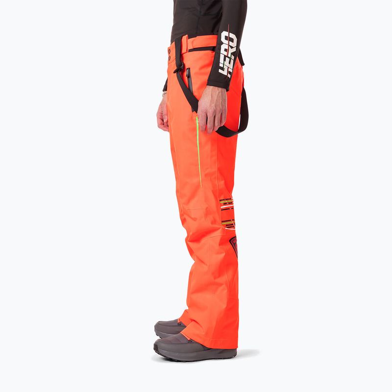 Pantaloni de schi Rossignol Hero pentru bărbați Rossignol Hero roșu neon 4