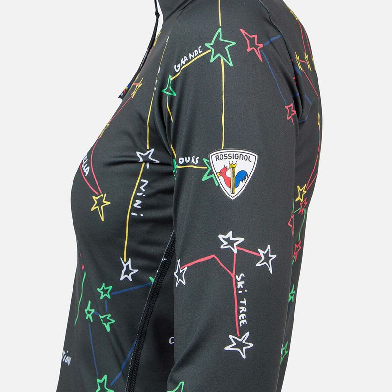 Bluză termică damă Rossignol Booster 1/2 Zip Top 100 black 6