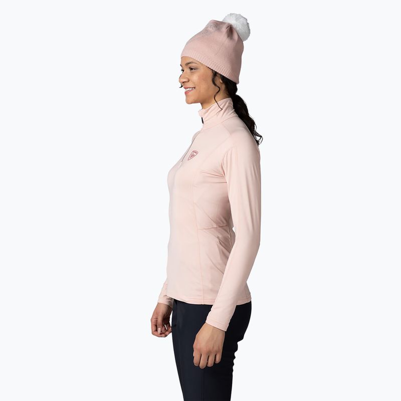 Bluză termică damă Rossignol Classique 1/2 Zip powder pink 3