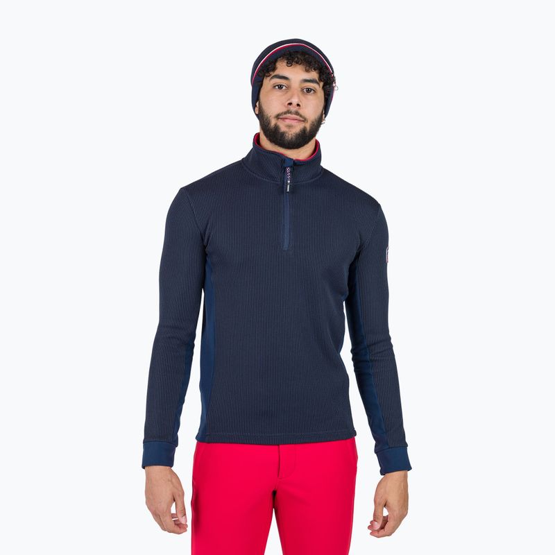 Bluză de schi pentru bărbați Rossignol Cieloalto Fleece Half zip dark navy