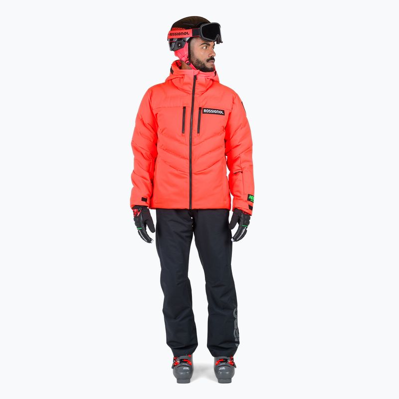 Geacă de schi pentru bărbați Rossignol Hero Blackside Puffy neon red 2