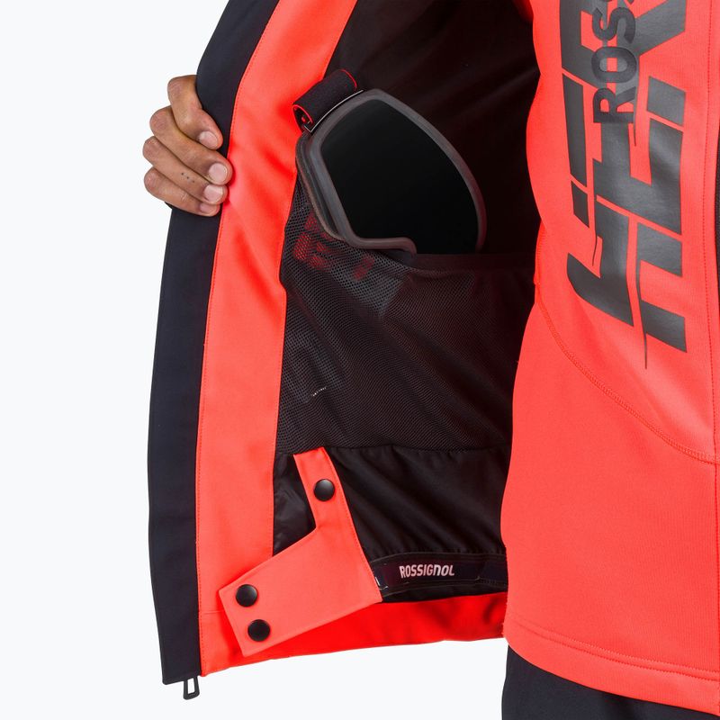 Geacă de schi pentru bărbați Rossignol Hero Blackside Puffy neon red 18