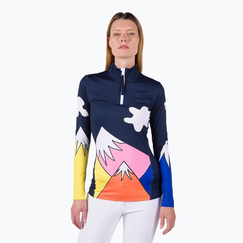 Bluză de schi pentru femei Rossignol Booster 1/2 Zip Top cosmic blue