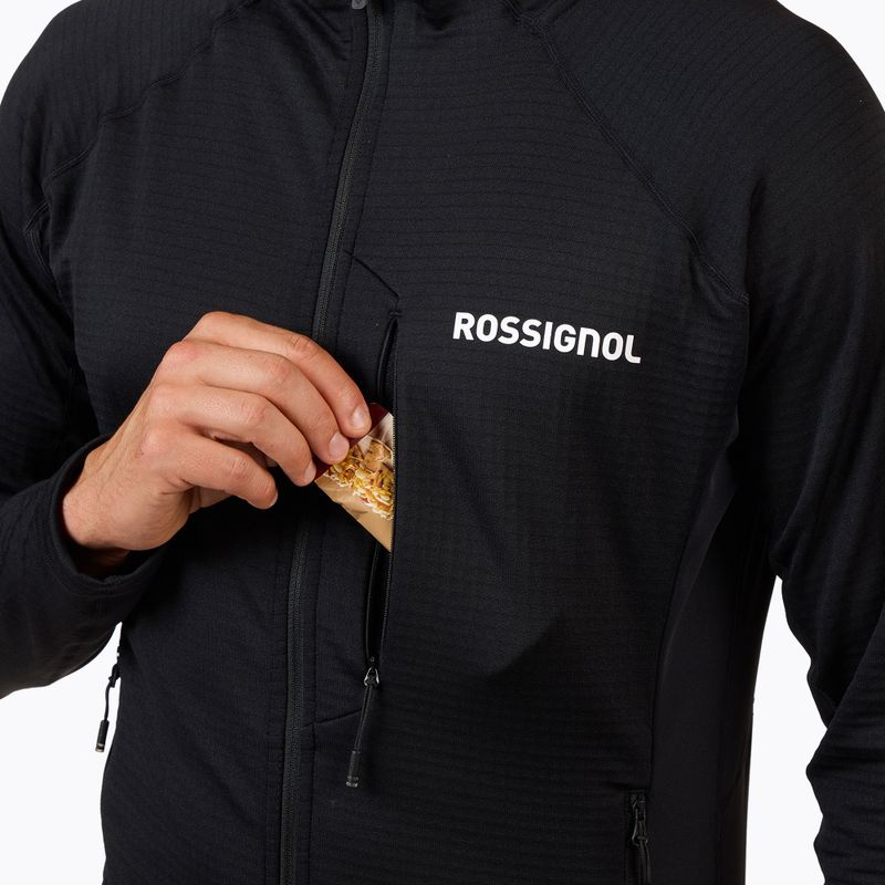 Bluză pentru bărbați Rossignol Blackside Mix Full Zip Hoodie Fleece black 6