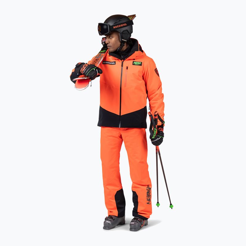 Pantaloni de schi pentru bărbați Rossignol Blackside Insulated neon red 2