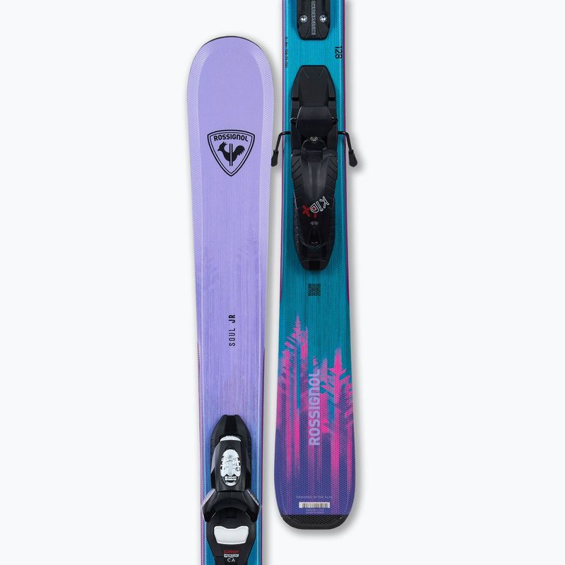 Schiuri de coborâre pentru copii + legături Rossignol Soul Jr 104-140 + Kid 4 GW 4