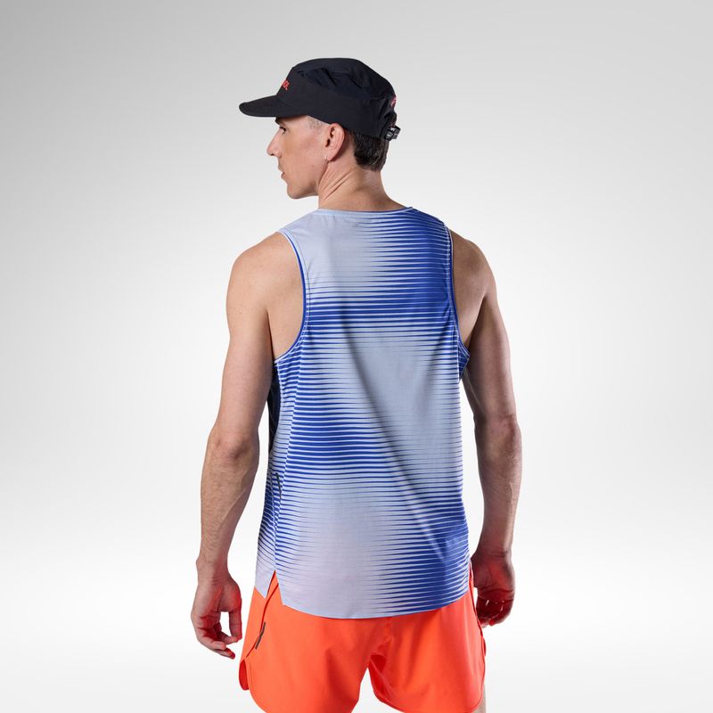 Tricou de alergare pentru bărbați Rossignol Sapa Ultra Tank dazzle blue line fogg 3